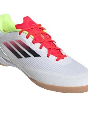 Brand New adidas F50 Club League Indoor Soccer Shoes. White, Lucid Red, Solar Ye